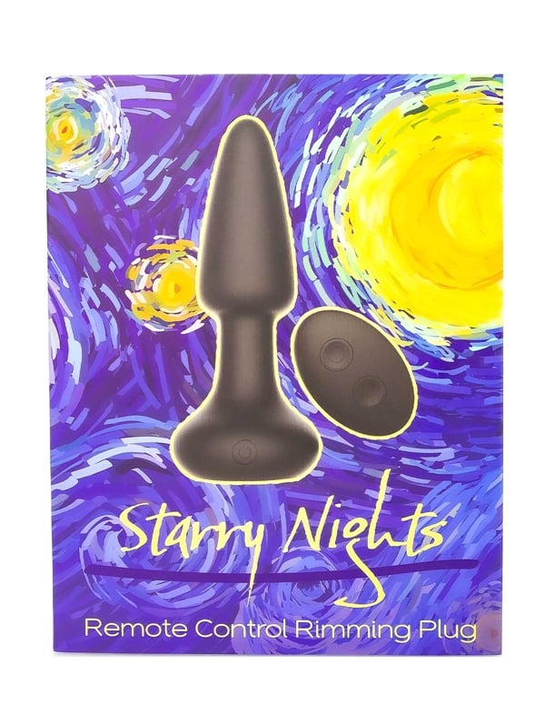 Starry Nights Remote Control Rimming Plug ALT5 view Color: BK
