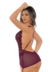 Alternate back view of FINE AS WINE DEEP V-FRONT BUSTIER