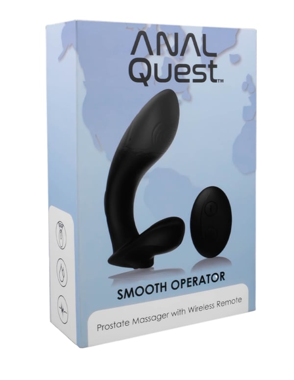 Anal Quest Smooth Operator Prostate Massager With Remote ALT2 view Color: BK