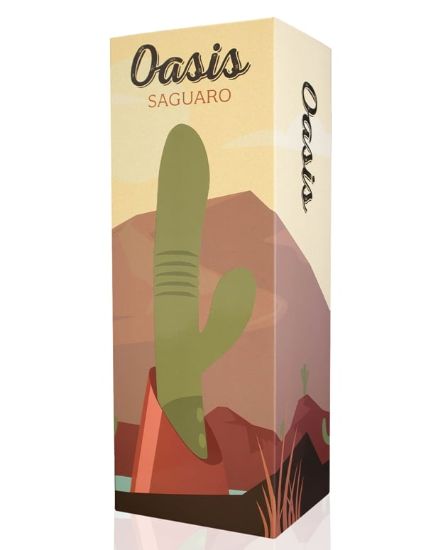 Oasis Saguaro Dual Stim Vibrator ALT5 view Color: GR