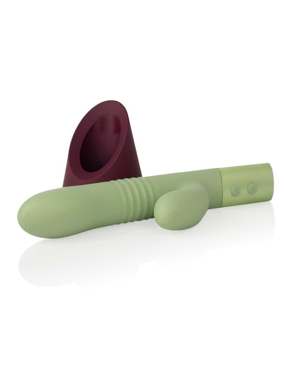 Oasis - Saguaro Dual Stim Vibrator ALT7 view Color: GR