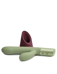 Additional ALT1 view of product OASIS SAGUARO DUAL STIM VIBRATOR with color code GR