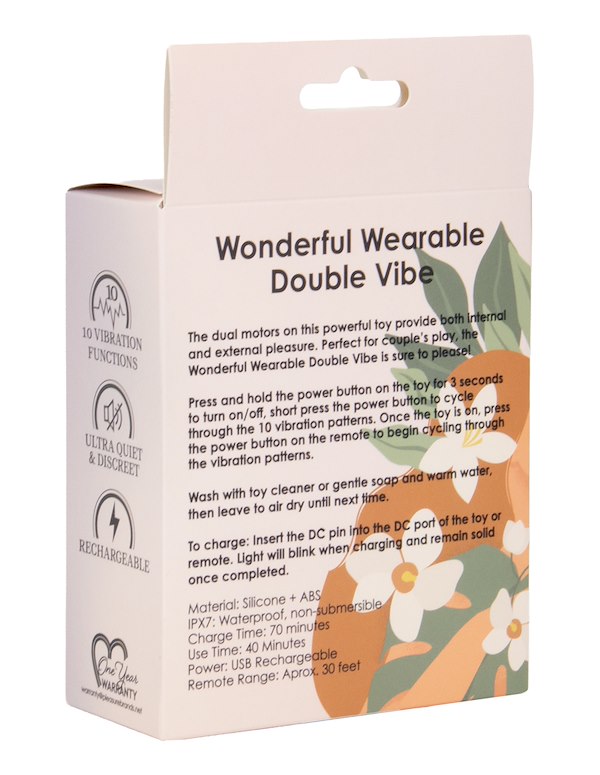 PLEASURE BRANDS - WONDERFUL WEARABLE DOUBLE VIBE ALT4 view Color: TL