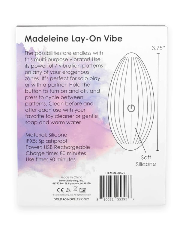 Love Essentials Madeleine Lay-On Vibrator ALT3 view Color: LV