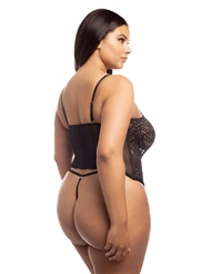 Alternate back view of KAI SNAKE LACE PLUS SIZE BUSTIER