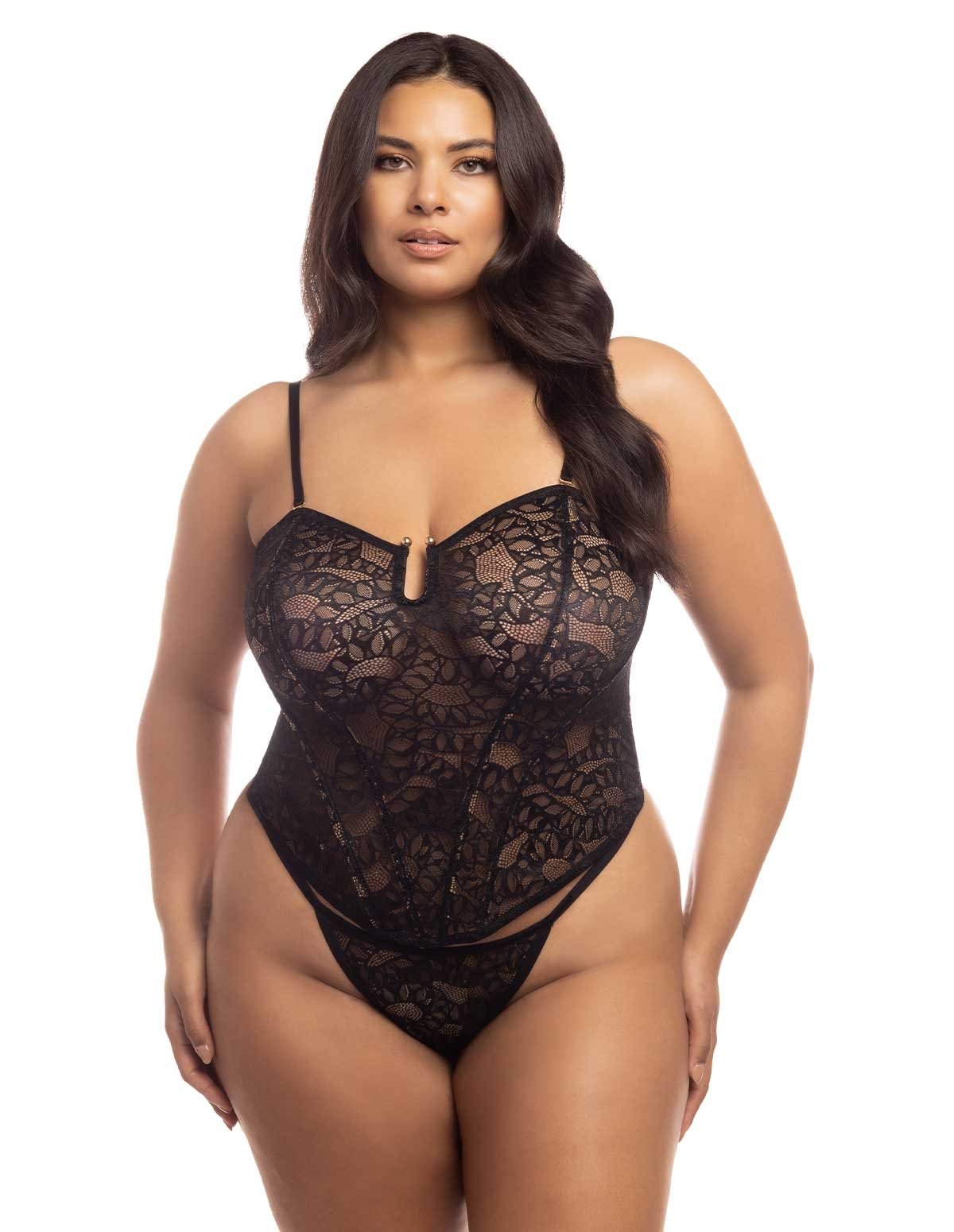 alternate image for Kai Snake Lace Plus Size Bustier