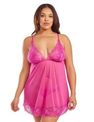 Front view of JAYNE PLUS SIZE BABYDOLL