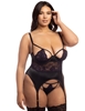 Additional BLACK/HELIOTROPE view of product DEMI SHELF CUP PLUS SIZE MERRYWIDOW with color code BU