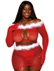 Additional RUBY view of product SANTA 2PC FISHNET TOP AND GARTER SKIRT with color code RU