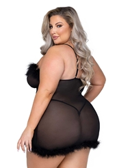 Alternate back view of AFTERHOURS PLUS SIZE CHEMISE