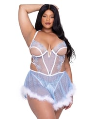 Additional  view of product SNOW QUEEN PLUS SIZE BABYDOLL with color code WTB