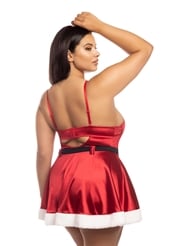 Alternate back view of HOLIDAY VIXEN PLUS SIZE CHEMISE