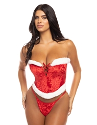 Additional  view of product SANTA'S ENTOURAGE VELVET BUSTIER with color code RWH
