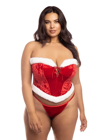 SANTA'S ENTOURAGE VELVET PLUS SIZE BUSTIER - 61-11529X-04123