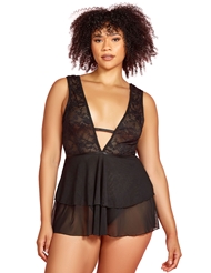 Front view of LUNA PLUS SIZE BABYDOLL
