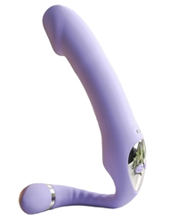 Alternate back view of GENDER X ORGASMIC ORCHID BENDABLE C-SHAPED VIBRATOR