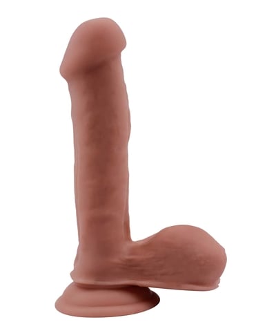 VITAMIN D 7.5 INCH POSEABLE DILDO WITH BALLS - LL-711708717-03280