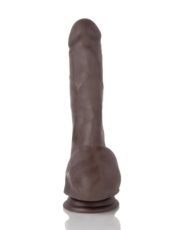 Vitamin D - 9.25 Inch Poseable Dildo With Balls - Dark ALT1 view Color: CHO