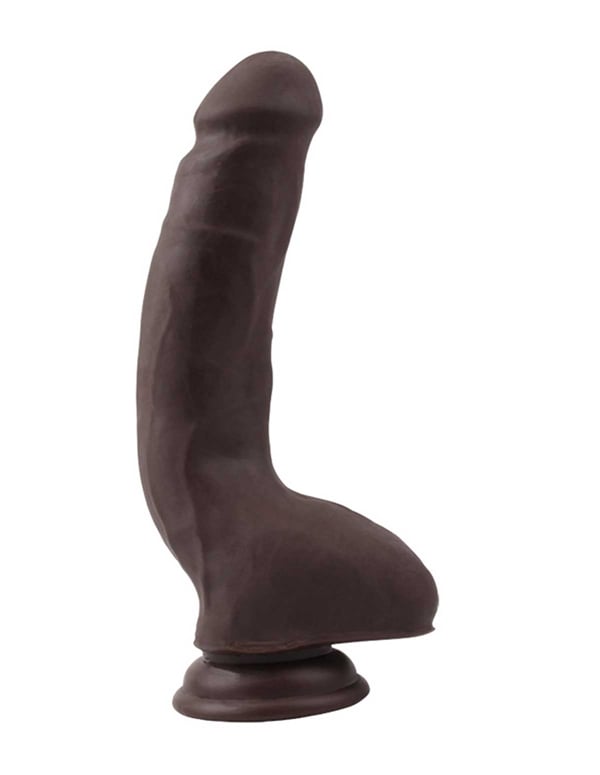 Vitamin D 9.25 Inch Poseable Dildo With Balls - Dark default view Color: CHO