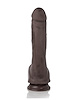 Additional CHOCOLATE view of product VITAMIN D - 9.25 INCH POSEABLE DILDO WITH BALLS - DARK with color code CHO