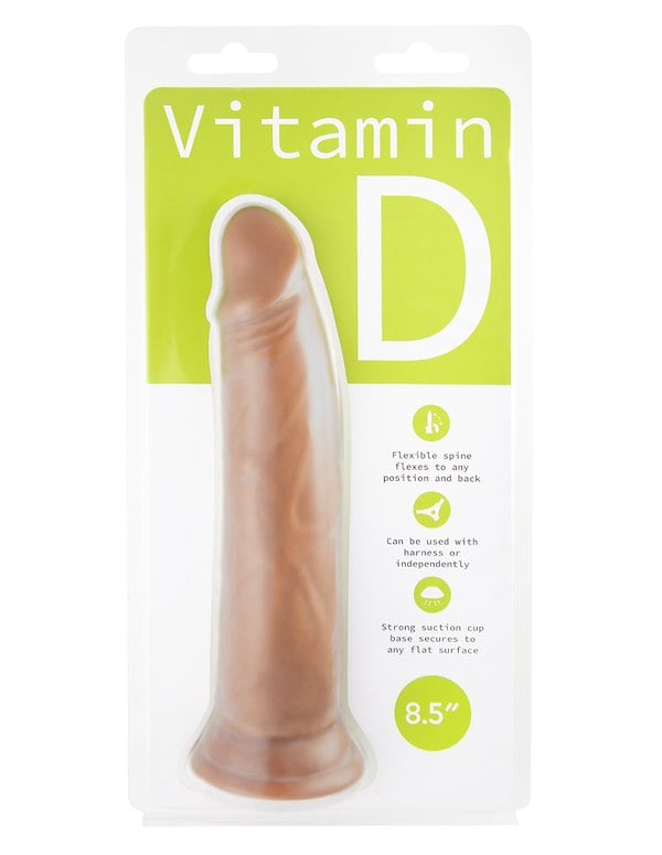 Vitamin D - 8.5 Inch Poseable Dildo ALT2 view Color: CAR