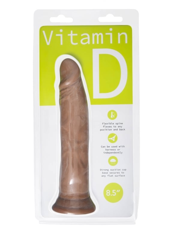 Vitamin D 8.5 Inch Poseable Dildo ALT2 view Color: CAR