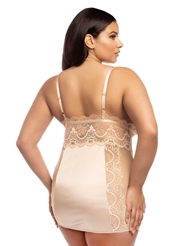 Alternate back view of LAURA SOFT CUP PLUS SIZE BABYDOLL