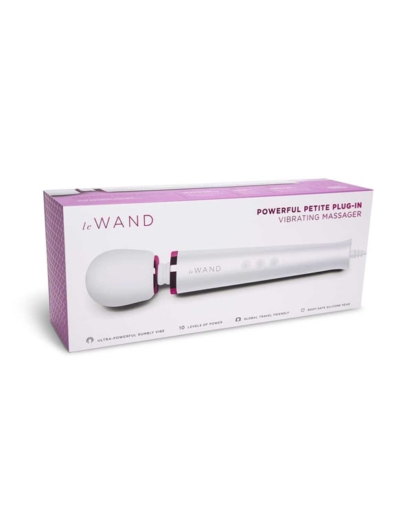 Le Wand Powerful Petite Plug-In Massage Wand ALT4 view Color: WH