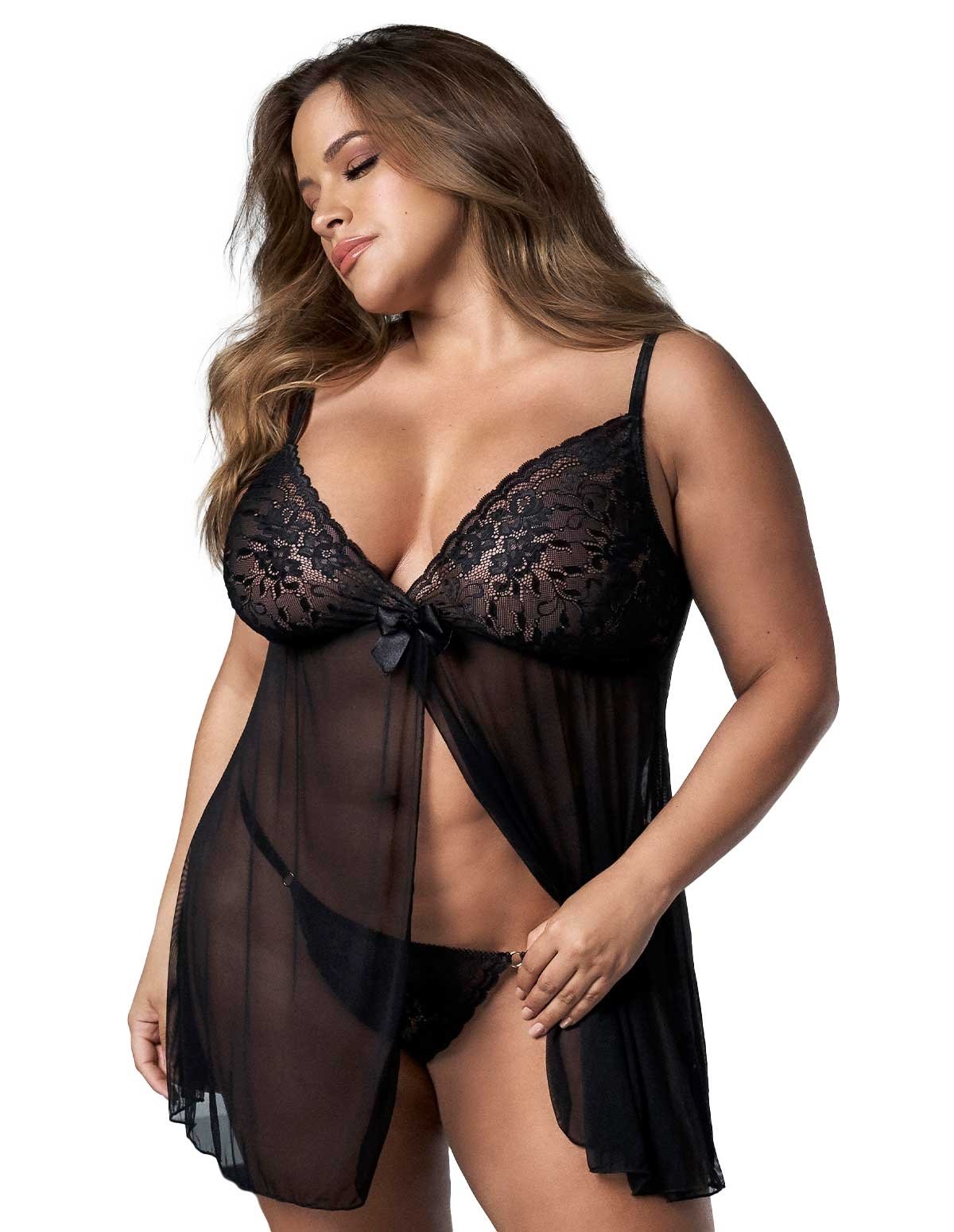 alternate image for Sugar And Spice Fly Away Plus Size Babydoll