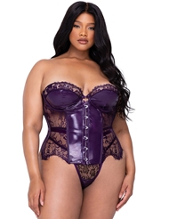 Additional  view of product SUGAR PLUM PLUS SIZE BUSTIER AND THONG with color code PR