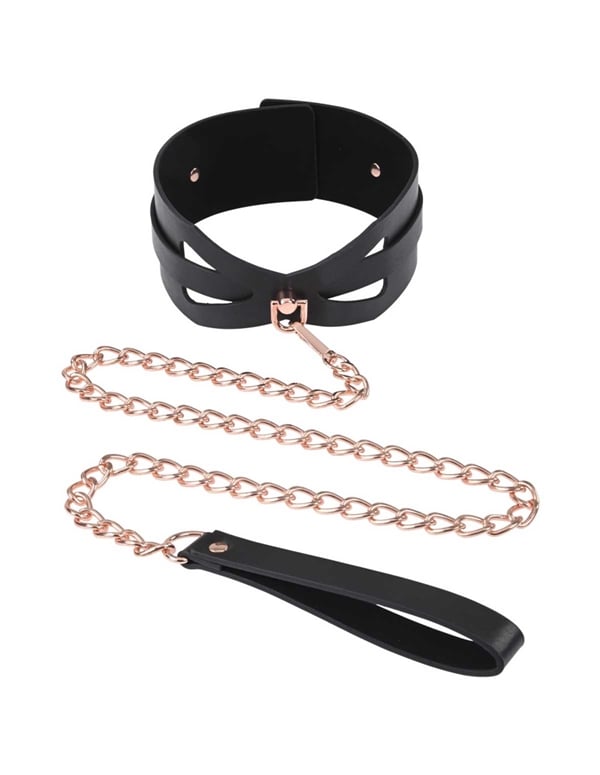 S&M Collar And Leash ALT1 view Color: BKG
