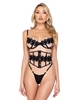 Additional BLACK view of product EBONY ROSE 3PC BRA AND CINCHER SET with color code BK