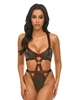 Additional CHOCOLATE view of product JADE IRIDESCENT MESH TEDDY with color code CHO