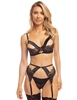 Additional BLACK/GOLD view of product INGRID 3PC EYELASH BRA SET with color code BKG