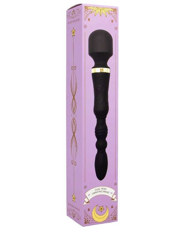 Zodiac For Lovers Dual Head Vibrating Wand ALT2 view Color: BK