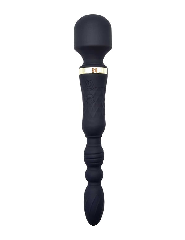 Zodiac For Lovers Dual Head Vibrating Wand default view Color: BK