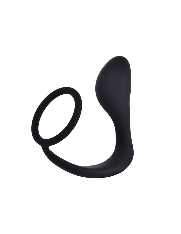 Anal Affair Prostate Plug With C-Ring ALT2 view Color: BK