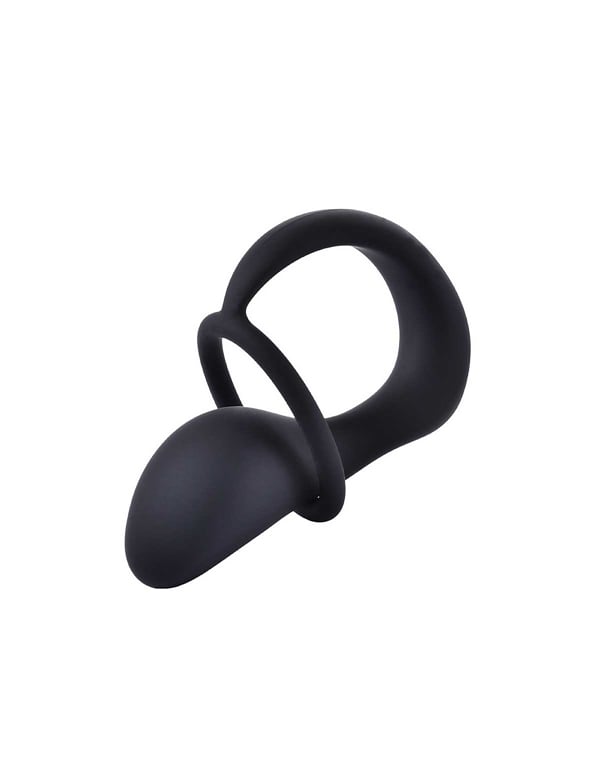 Anal Affair Prostate Plug With C-Ring ALT3 view Color: BK
