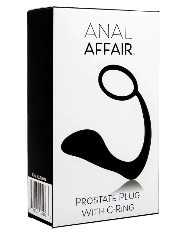Anal Affair Prostate Plug With C-Ring ALT5 view Color: BK