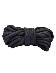 Alternate back view of KINK & CONSENT COTTON BONDAGE ROPE IN BLACK
