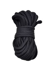 Alternate front view of KINK & CONSENT COTTON BONDAGE ROPE IN BLACK