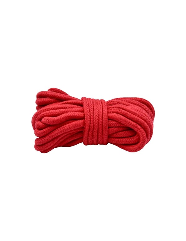 Kink & Consent Cotton Bondage Rope In Red ALT1 view Color: RD