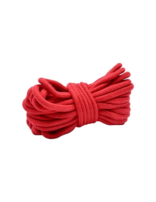 Kink & Consent Cotton Bondage Rope In Red ALT2 view Color: RD