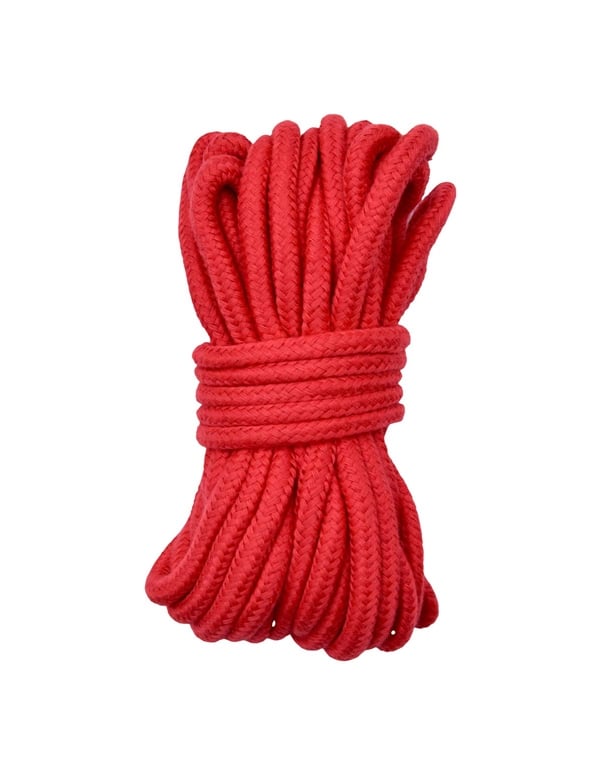 Kink & Consent Cotton Bondage Rope In Red default view Color: RD