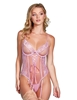 Additional PINK view of product LAURIE GARTERED TEDDY with color code PK