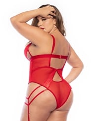 Alternate back view of TEMPTED PLUS SIZE TEDDY