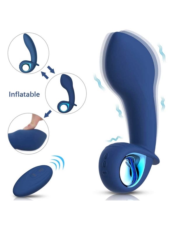 Zodiac For Lovers Inflatable Vibrator With Remote ALT2 view Color: BL