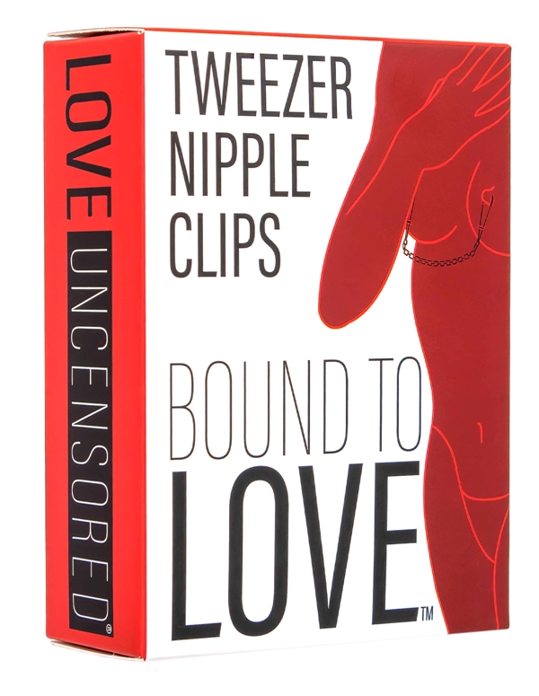 Bound To Love Tweezer Nipple Clips With Chain ALT2 view Color: SBK