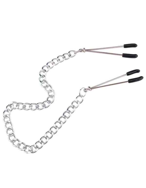 Bound To Love Tweezer Nipple Clips With Chain default view Color: SBK