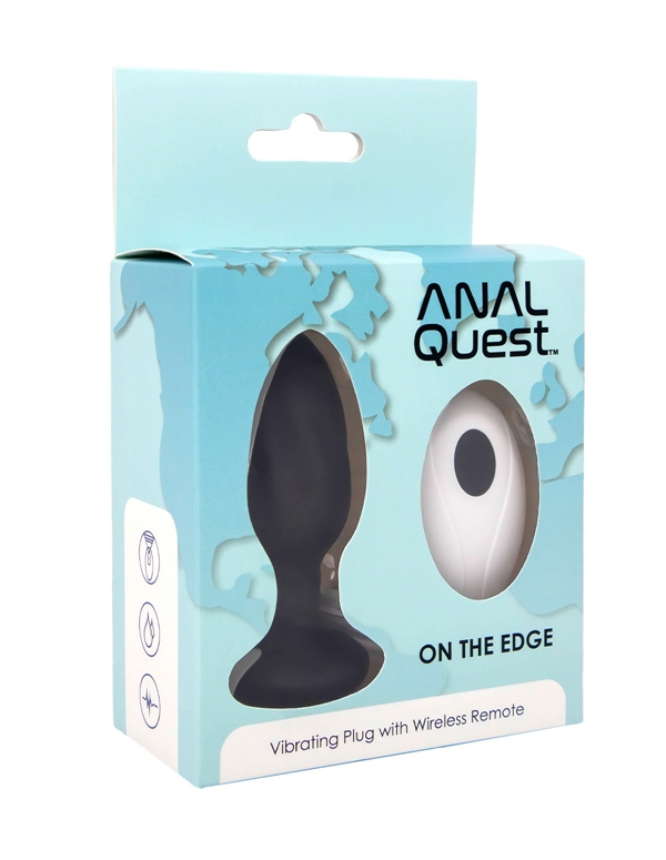 Anal Quest On The Edge Vibrating Plug With Remote ALT3 view Color: BK